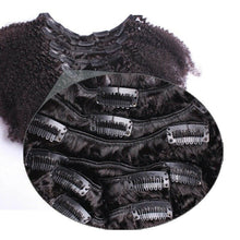 Load image into Gallery viewer, Luxury Brazilian Clip In Afro Kinky Curly Virgin Human Hair Extensions 7pcs 120g
