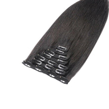 Load image into Gallery viewer, Luxury Brazilian Clip In Silky Straight Virgin Human Hair Extensions 7pcs 120g