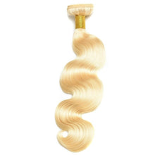 Load image into Gallery viewer, Luxury 100g Russian #613 Bleach Blonde Human Hair Extensions Body Wave Weft
