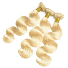 Load image into Gallery viewer, Luxury 100g Russian #613 Bleach Blonde Human Hair Extensions Body Wave Weft