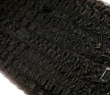 Load image into Gallery viewer, Luxury Brazilian Clip In Kinky Straight Virgin Human Hair Extensions 7pcs 120g