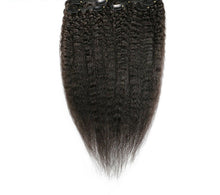Load image into Gallery viewer, Luxury Brazilian Clip In Kinky Straight Virgin Human Hair Extensions 7pcs 120g