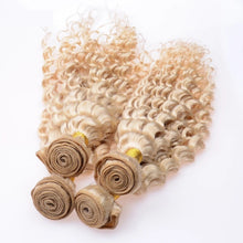 Load image into Gallery viewer, Luxury Deep Wave Brazilian Bleach Blonde #613 Virgin Human Hair Extensions