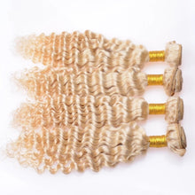 Load image into Gallery viewer, Luxury Deep Wave Brazilian Bleach Blonde #613 Virgin Human Hair Extensions