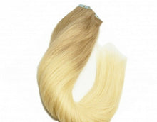 Load image into Gallery viewer, Luxury Tape In Human Hair Extensions #18/613 Balayage Blonde Straight 40pcs 100g