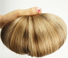 Load image into Gallery viewer, Luxury Clip In Human Hair Extensions #4/18 Balayage Ombre Straight 7pcs 120g