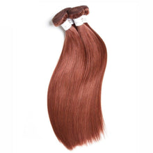Load image into Gallery viewer, Luxury Peruvian Dark Auburn #33 Silky Straight Virgin Human Hair Extensions 10A