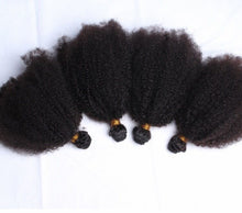 Load image into Gallery viewer, Luxury Afro Kinky Curly Brazilian Virgin Human Hair Extensions 7A Weave Weft