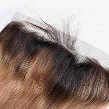 Load image into Gallery viewer, Luxury Silky Straight Peruvian Honey Blonde #27 Dark Roots 13x4 Lace Frontal 13x4 10A