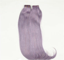 Load image into Gallery viewer, Luxury Tape In Human Hair Extensions Lavender Pastel Purple Straight 40pcs 100g