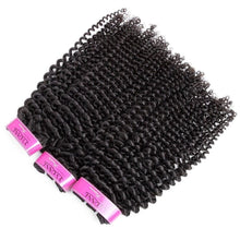 Load image into Gallery viewer, Luxury Kinky Curly Malaysian Virgin Human Hair Extensions 7A Weave Weft