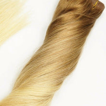 Load image into Gallery viewer, Luxury Tape In Human Hair Extensions #8/613 Blonde Balayage Straight 40pcs 100g
