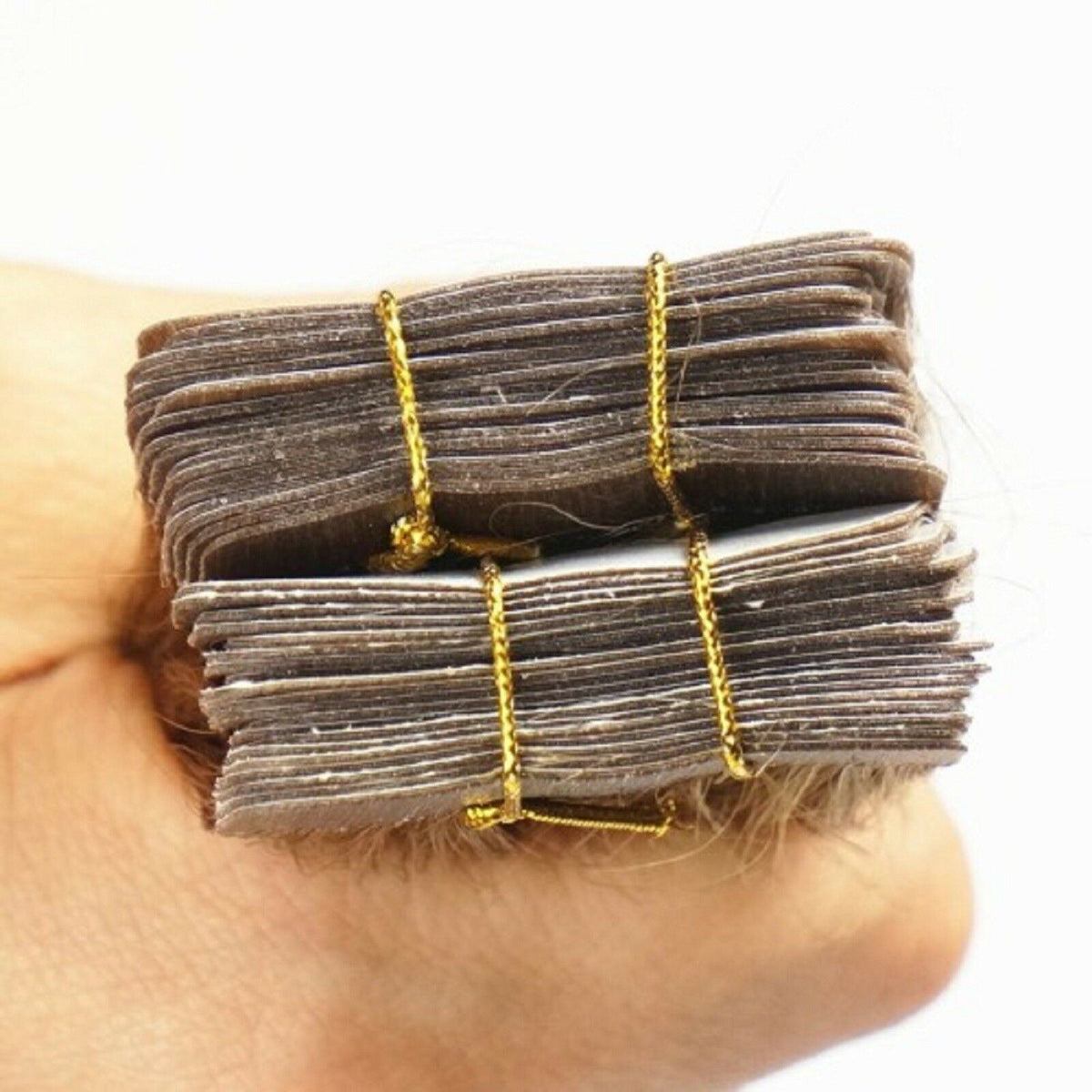 ✨ 2 18” 1B/ SILVER OMBRÉ HUMAN HAIR TAPE INS *NWT Amazon.com : LaaVoo Human Hair Extensions Sew in Ombre Black  main image 4
