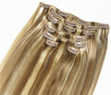 Load image into Gallery viewer, Luxury Clip In Human Hair Extensions #10/613 Remy Ombre Highlights 7pcs 120g