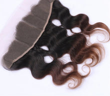 Load image into Gallery viewer, Luxury Brazilian Three Tone Ombre Auburn #30 Body Wave Hair Extensions + Frontal