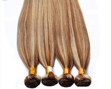 Load image into Gallery viewer, Luxury Brazilian Straight Brown Piano #8/613 Highlight Human Hair Extensions