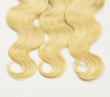Load image into Gallery viewer, Luxury Dark Roots Brazilian Bleach Blonde #613 Body Wave Virgin Hair Extensions