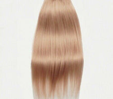 Load image into Gallery viewer, Luxury Clip In Human Hair Extensions Rose Gold Remy Straight Pink 7pcs 120g