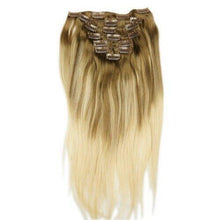 Load image into Gallery viewer, Luxury Clip In Human Hair Extensions #8/60 Balayage Ombre Remy 7pcs 120g
