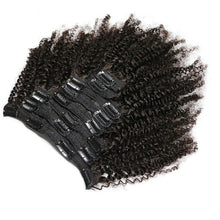 Load image into Gallery viewer, Luxury Brazilian Clip In Kinky Curly Virgin Human Hair Extensions 7pcs 120g