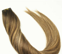 Load image into Gallery viewer, Luxury Tape In Human Hair Extensions #2/27 Balayage Ombre Straight 40pcs 100g