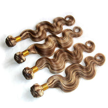 Load image into Gallery viewer, Luxury Body Wave Brazilian Brown Piano #8/613 Highlight Human Hair Extensions