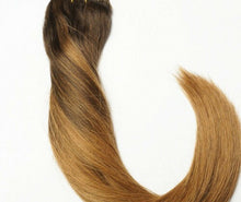 Load image into Gallery viewer, Luxury Tape In Human Hair Extensions #2/8 Balayage Ombre Brown 40pcs 100g