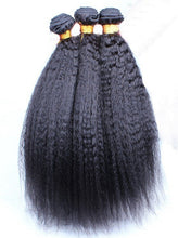 Load image into Gallery viewer, Luxury Kinky Straight Peruvian Virgin Human Hair Extensions 7A Weave Weft