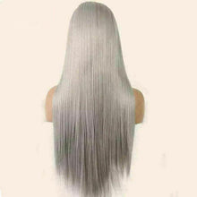 Load image into Gallery viewer, Luxury Remy Light Silver Grey Gray 100% Human Hair Swiss 13x4 Lace Front Glueless Wig Colouful U-Part or Full Lace Upgrade Available