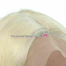 Load image into Gallery viewer, Luxury Platinum Blonde #613 Human Hair Swiss 13x4 Lace Front Glueless Wig Human Straight U-Part, 360 or Full Lace Upgrade Available