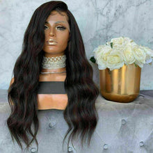 Load image into Gallery viewer, Luxury Wavy Body Wave Black #1B Black 100% Human Hair Swiss 13x4 Lace Front Glueless Wig U-Part, 360 or Full Lace Upgrade Available