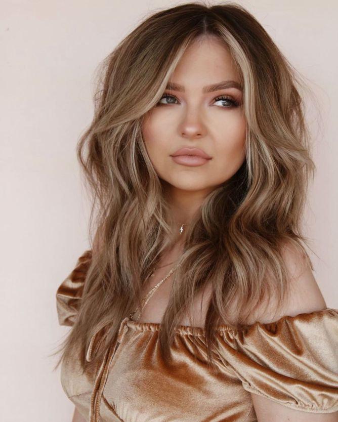 Luxury Mushroom Blonde with Caramel Balayage 100% Human Hair Swiss 13x ...