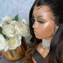 Load image into Gallery viewer, Luxury Remy Wavy Ombre Ash Brown 100% Human Hair Swiss 13x4 Lace Front Glueless Wig Auburn U-Part, 360 or Full Lace Upgrade Available