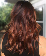Load image into Gallery viewer, Luxury Copper Melt Balayage Highlight 100% Human Hair Swiss 13x4 Lace Front Glueless Wig U-Part, 360 or Full Lace Upgrade Available