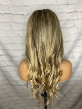 Load image into Gallery viewer, READY TO SHIP Luxury 22” 150% 13x4 Lace Front Ash Blonde and Brown Balayage Wig Human Hair Swiss Glueless Sale Bleached Knots