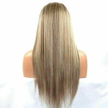 Load image into Gallery viewer, Luxury Ash Blonde Ombre 100% Human Hair Swiss 13x4 Lace Front Glueless Wig  Balayage Highlight U-Part, 360 or Full Lace Upgrade Available