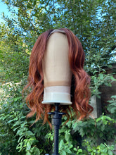 Load image into Gallery viewer, Luxury Auburn Brown Balayage Highlight 100% Human Hair Swiss 13x4 Lace Front Glueless Wig U-Part, 360 or Full Lace Upgrade Available