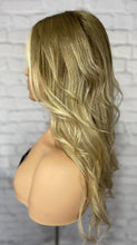 Load image into Gallery viewer, Luxury Ash Blonde Ombre Balayage 100% Human Hair Swiss 13x4 Lace Front Glueless Wig Wavy U-Part, 360 or Full Lace Upgrade Available 2021