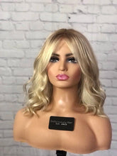 Load image into Gallery viewer, Luxury Honey Platinum Blonde Balayage Highlight 100% Human Hair Swiss 13x4 Lace Front Wig U-Part, 360 or Full Lace Upgrade Available 2021