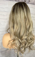 Load image into Gallery viewer, Luxury Mushroom Melted Blonde Curly Balayage 100% Human Hair Swiss 13x4 Lace Front Wig Wavy U-Part, 360 or Full Lace Upgrade Available 2021