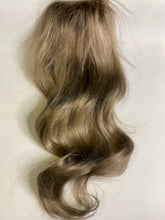 Load image into Gallery viewer, Luxury Dark Ash Blonde Human Hair Body Wave Topper Wig For Women 8*15cm Breathable MONO PU Base With Clip In Hair Toupee Hair Piece 130%