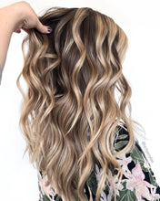 Load image into Gallery viewer, Luxury Caramel Blonde  Curly Balayage 100% Human Hair Swiss 13x4 Lace Front Glueless Wig Wavy U-Part, 360 or Full Lace Upgrade Available