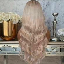 Load image into Gallery viewer, Luxury Remy Light Baby Pink 100% Human Hair Swiss 13x4 Lace Front Glueless Wig Ombre Colouful U-Part or Full Lace Upgrade Available