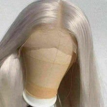 Load image into Gallery viewer, Luxury Ice Blonde Platinum White Wavy Transparent 100% Human Hair Swiss 13x4 Lace Front Glueless Wig U-Part or Full Lace Upgrade Available
