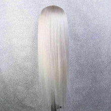 Load image into Gallery viewer, Luxury Remy Ice Blonde White Transparent 100% Human Hair Swiss 13x4 Lace Front Glueless Wig U-Part, 360 or Full Lace Upgrade Available