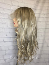 Load image into Gallery viewer, Luxury Balayage Highlight Ash Blonde 100% Human Hair Swiss 13x4 Lace Front Glueless Wig Wavy U-Part, 360 or Full Lace Upgrade Available