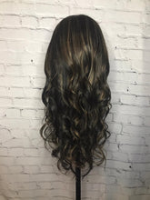 Load image into Gallery viewer, Luxury Darkest Brown Balayage Highlight 100% Human Hair Swiss 13x4 Lace Front Glueless Wig U-Part, 360 or Full Lace Upgrade Available