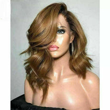 Load image into Gallery viewer, Luxury Bob Remy Wavy Ombre Honey Ash Blonde 100% Human Hair Swiss 13x4 Lace Front Glueless Wig U-Part, 360 or Full Lace Upgrade Available
