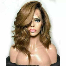 Load image into Gallery viewer, Luxury Bob Remy Wavy Ombre Honey Ash Blonde 100% Human Hair Swiss 13x4 Lace Front Glueless Wig U-Part, 360 or Full Lace Upgrade Available