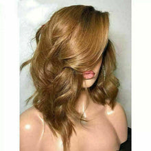 Load image into Gallery viewer, Luxury Bob Remy Wavy Ombre Honey Ash Blonde 100% Human Hair Swiss 13x4 Lace Front Glueless Wig U-Part, 360 or Full Lace Upgrade Available